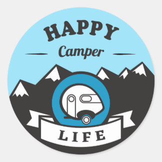 Feliz Pegatina de vida de Camper