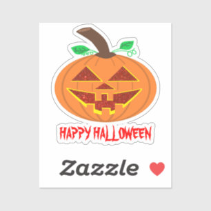 Feliz Pegatina de vinilo de la calabaza de Hallowe