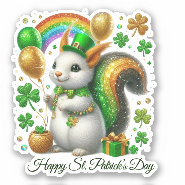 Feliz pegatina del día de San Patricio (Anverso)