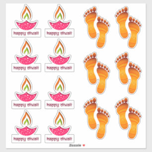 Feliz pegatina Diwali