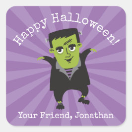 Feliz Pegatina Frankenstein de Halloween