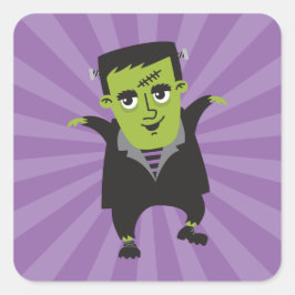 Feliz Pegatina Frankenstein de Halloween