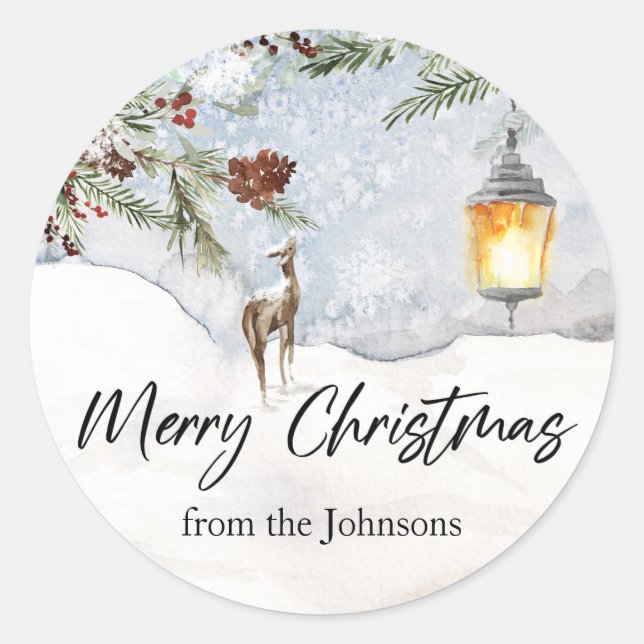 Feliz Pegatina navideño (Anverso)