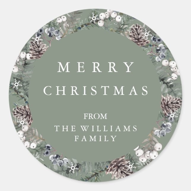 Feliz Pegatina navideño (Anverso)