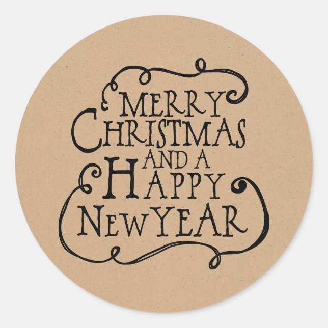 Feliz Pegatina navideño (Anverso)