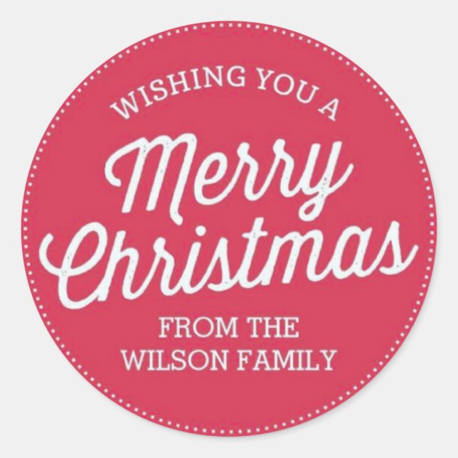 Feliz pegatina navideño (Anverso)