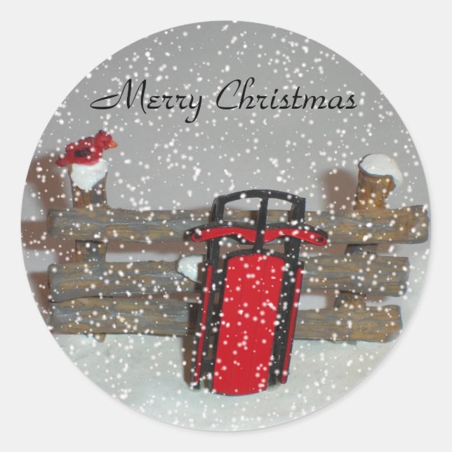 Feliz Pegatina navideño (Anverso)