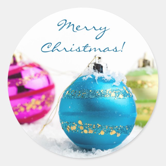 Feliz pegatina navideño (Anverso)