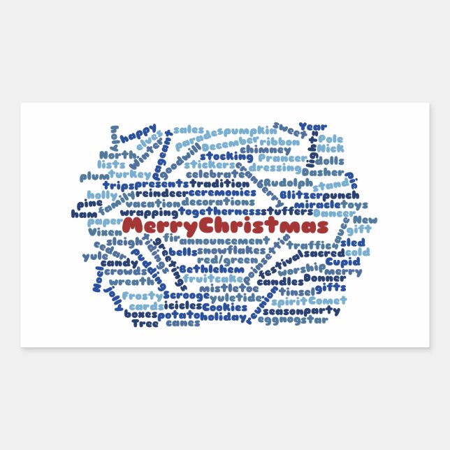 Feliz Pegatina navideño (Anverso)