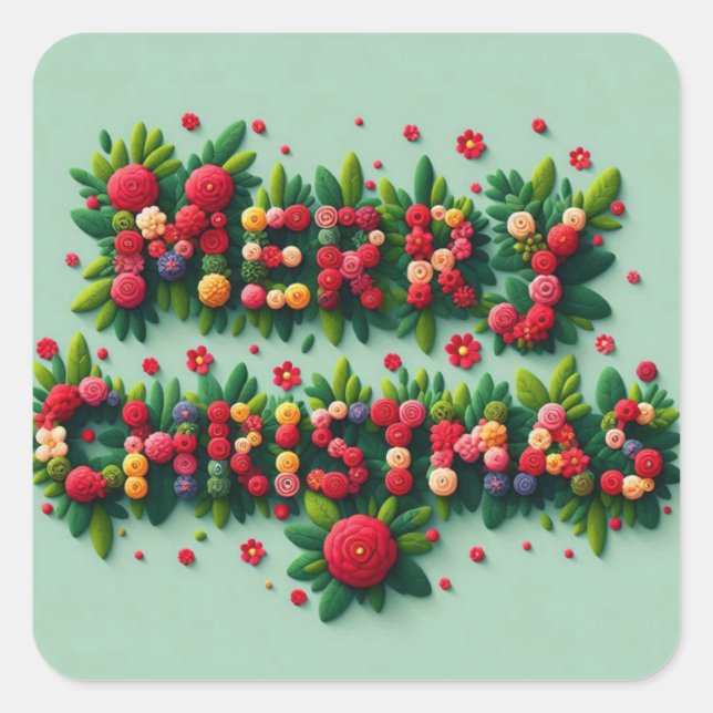 Feliz Pegatina navideño (Anverso)