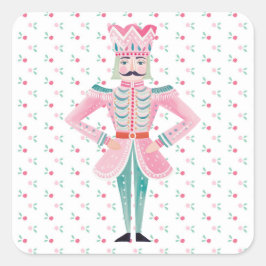 Feliz Pegatina navideño con un cazador de perritos