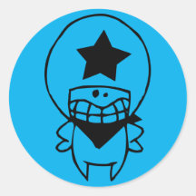 FELIZ Pegatina PERSONALIZABLE MONSTER