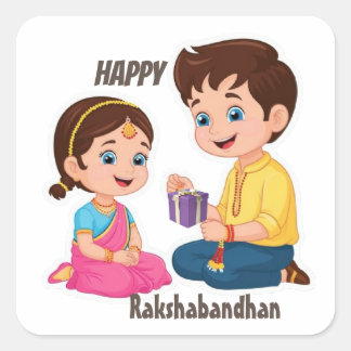 Feliz Pegatina Rakshabandhan de celebrar el amor d