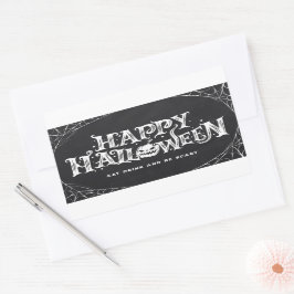 Feliz Pegatina rectangular de Halloween
