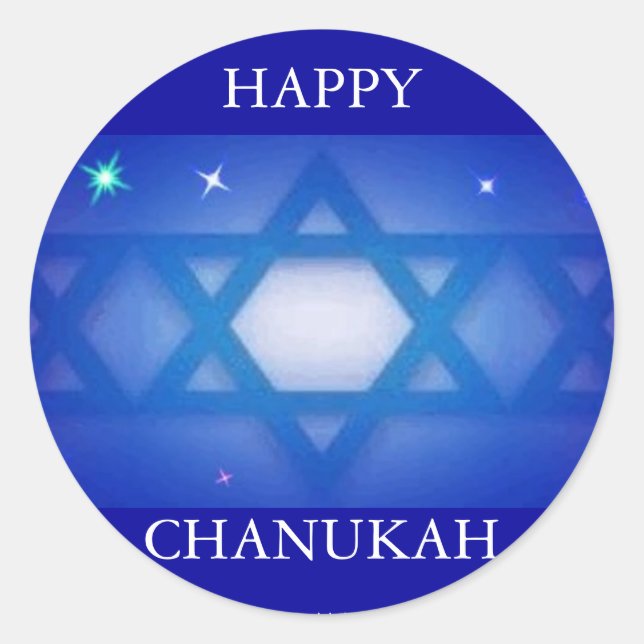 FELIZ PEGATINAS DE CHANUKAH - PEGATINAS DEL GIFTWR (Anverso)