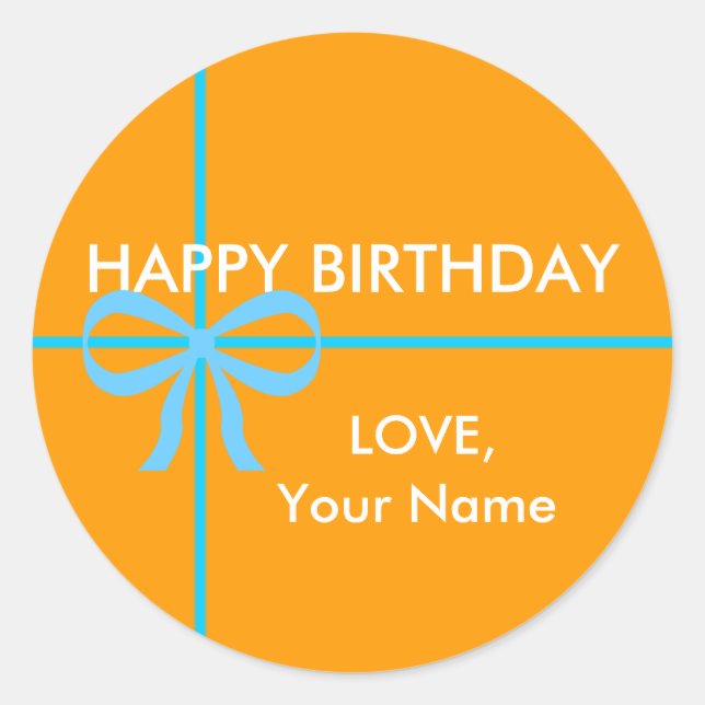 FELIZ PEGATINAS DE CUMPLEAÑOS - Personalizado (Anverso)