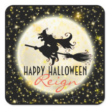 Feliz Pegatinas de Purpurinas de la luna de la bru