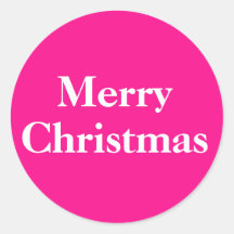 Feliz Pegatinas navideños Elegante guión rosa