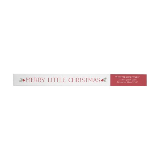 Feliz pequeña etiqueta del remite del navidad