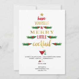 Feliz pequeña invitación de la fiesta de Navidad