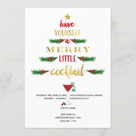 Feliz pequeña invitación de la fiesta de Navidad
