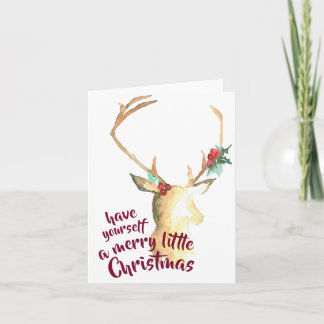 Feliz pequeña tarjeta de felicitación del navidad