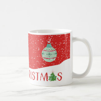 Feliz pequeña taza de café del navidad de los
