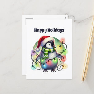 Feliz personalizable de Pingüino de Navidad