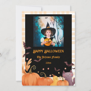 Feliz Personalizado de Halloween Foto Tarjeta de v