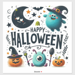 Feliz Personalizado de Halloween Pegatina de vinil