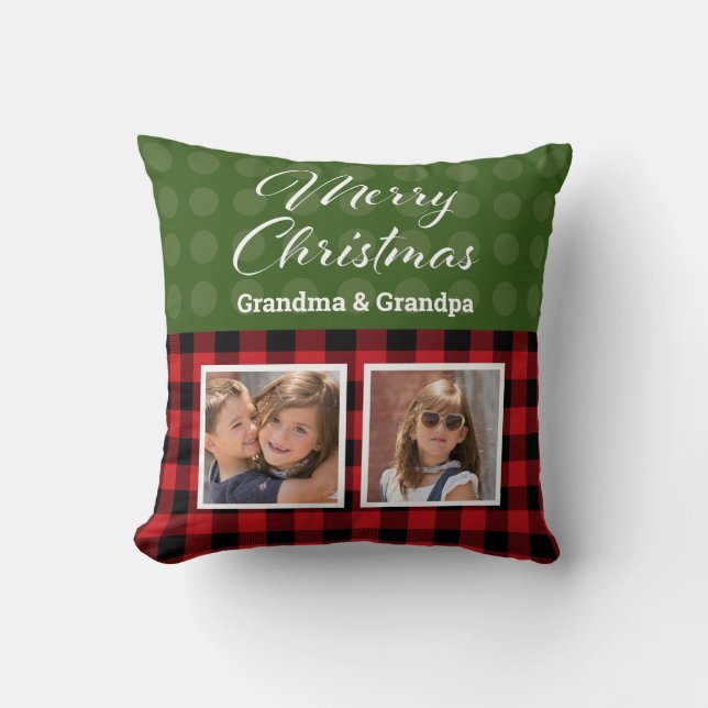 Feliz Personalizado de Navidad 2 Cojín decorativo  (Anverso)