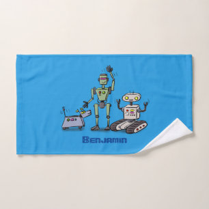 Feliz personalizado de trío de robots lindos