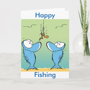 Feliz Pesca Graciosa Tarjeta de Saludo Personaliza