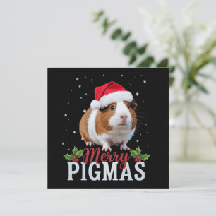 Feliz Pigmas Cuy Divertido Navidad Santa Navidad