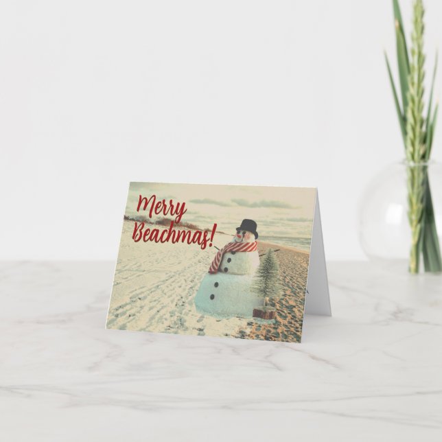 Feliz Playa Navidad - Vintage Hombre de Arena Neva (Anverso)