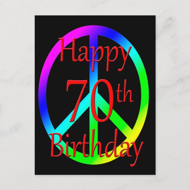 Feliz postal de cumpleaños número 70 (Anverso)