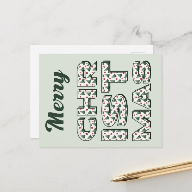 Feliz postal de Navidad. Saludos de temporada. (Anverso/Reverso In Situ)