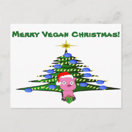 Feliz postal del navidad del vegano