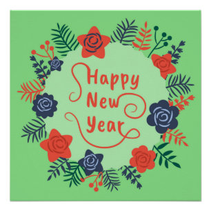 FELIZ POSTER DE AÑO NUEVO