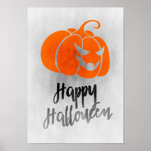 Feliz Poster de Halloween - Arte Grunge Halloween