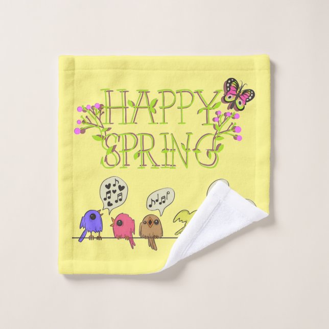 "Feliz primavera" Ropa de lavado (Toallita)