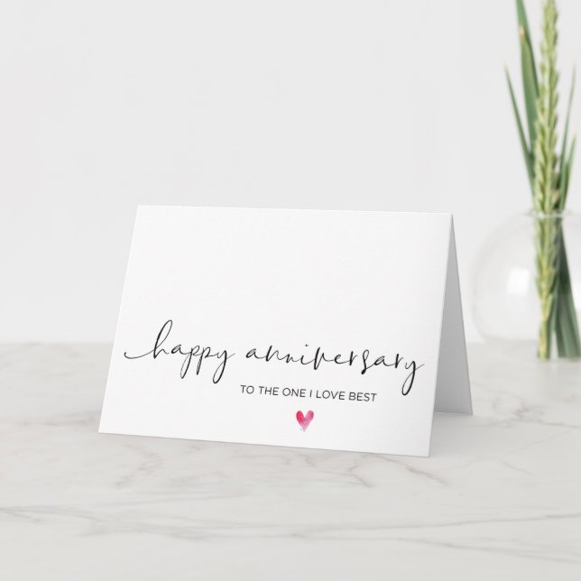 Feliz primer aniversario de la tarjeta de novio de (Anverso)
