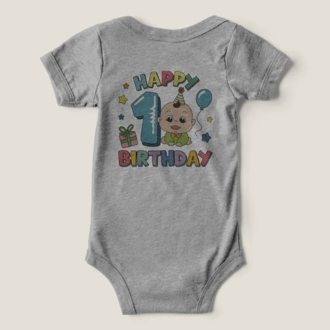 Feliz primer cumpleaños bebé feliz cumpleaños (Diseño Reverso )