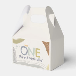 Feliz primer cumpleaños niño favor de las cajas