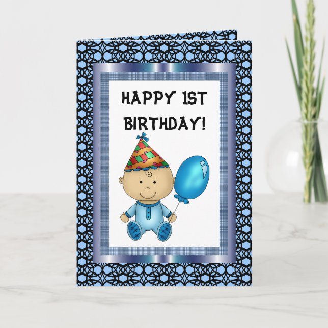 Feliz primer cumpleaños, tarjeta (Anverso)