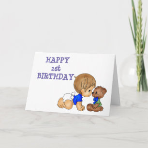 **FELIZ PRIMER CUMPLEAÑOS" Tarjeta ESPECIAL PARA N