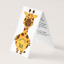 Feliz primer cumpleaños - Tarjeta para niños