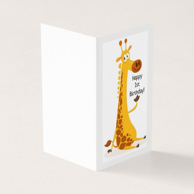 Feliz primer cumpleaños - Tarjeta para niños (Exterior)