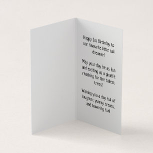 Feliz primer cumpleaños - Tarjeta para niños