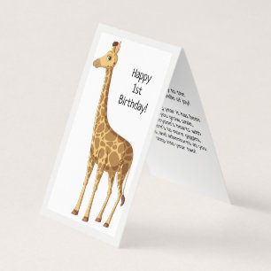 Feliz primer cumpleaños - Tarjeta para niños